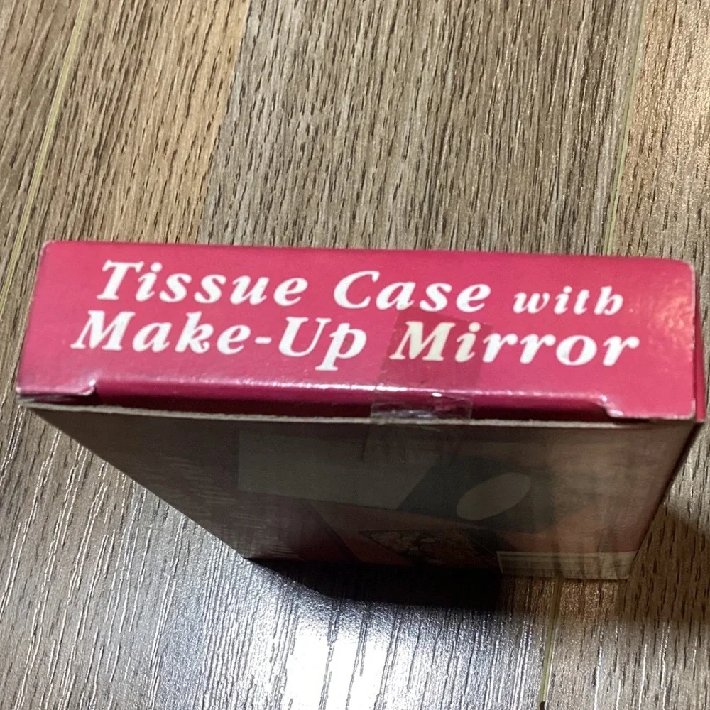 Vintage Floral Tissue Case‎ with Make Up Mirror Package Included